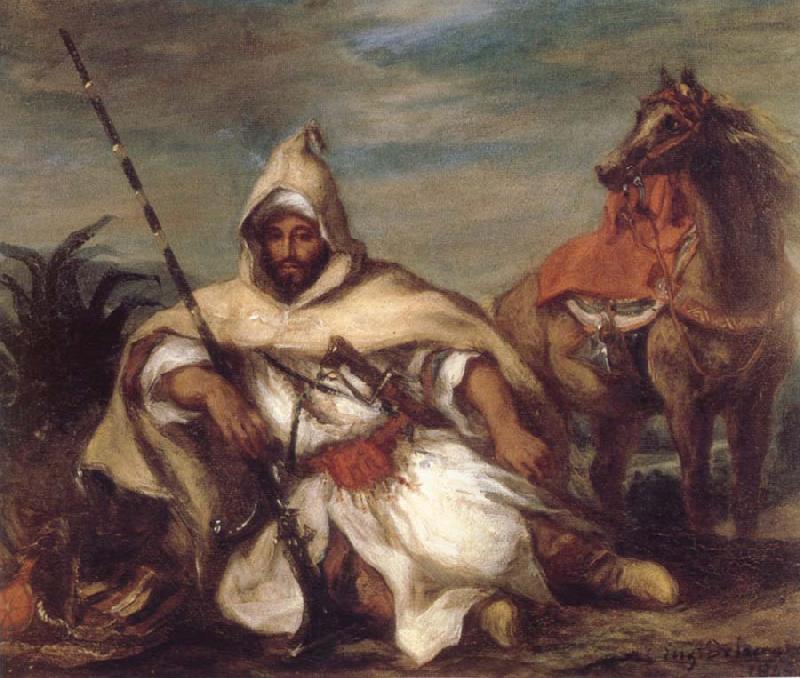 Eugene Delacroix A Moroccan from the Sultan-s Guard oil painting image